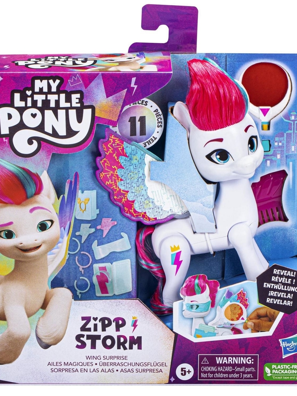 My Little Pony Toys Zipp Storm Wing Surprise Fashion Doll With Wings & Accs NIB